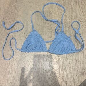 Frankie’s Bikinis Light Blue Triangle Bikini Top